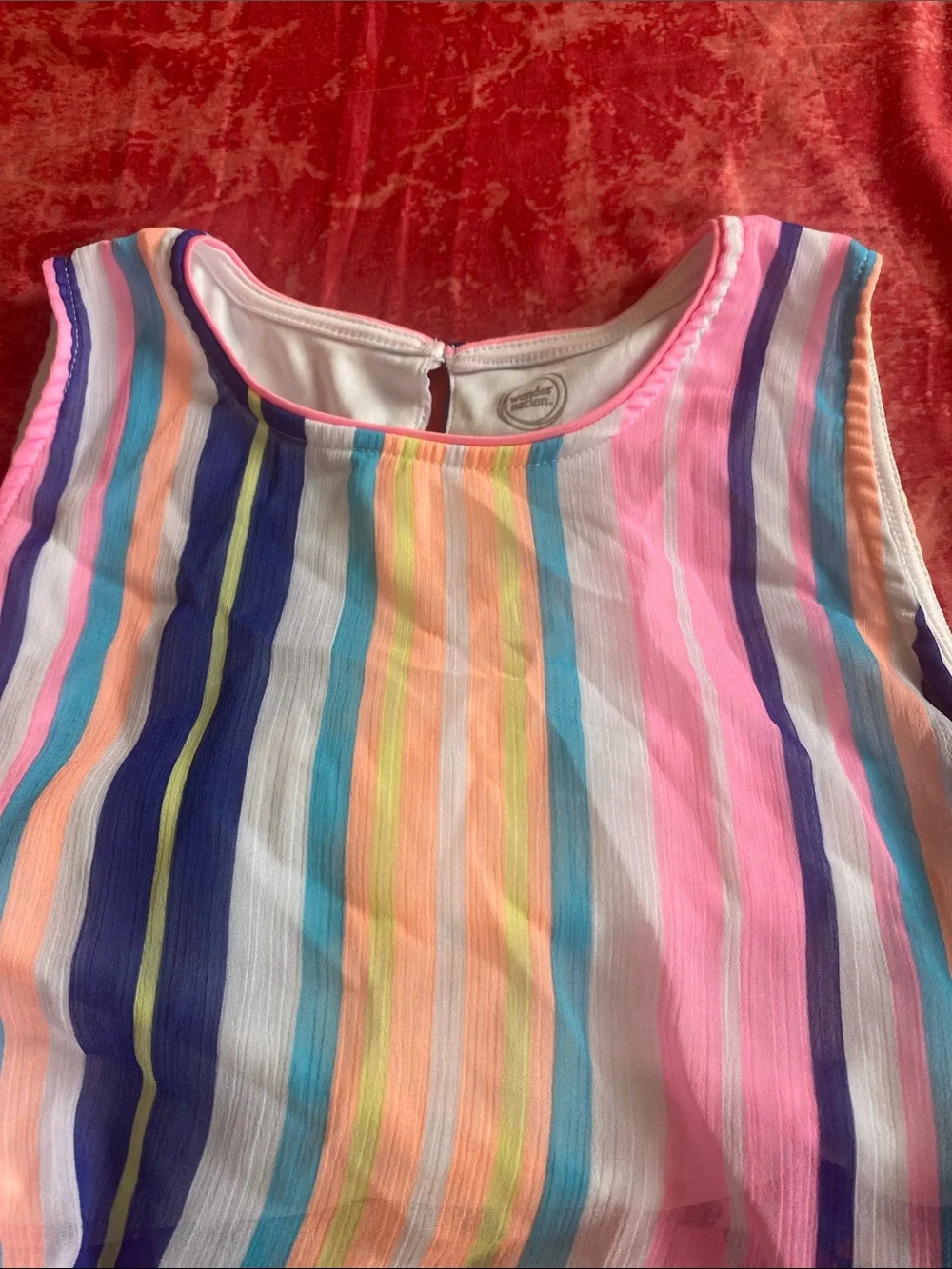 Gymboree Colorful Vertical Stripe Tiered Dress
